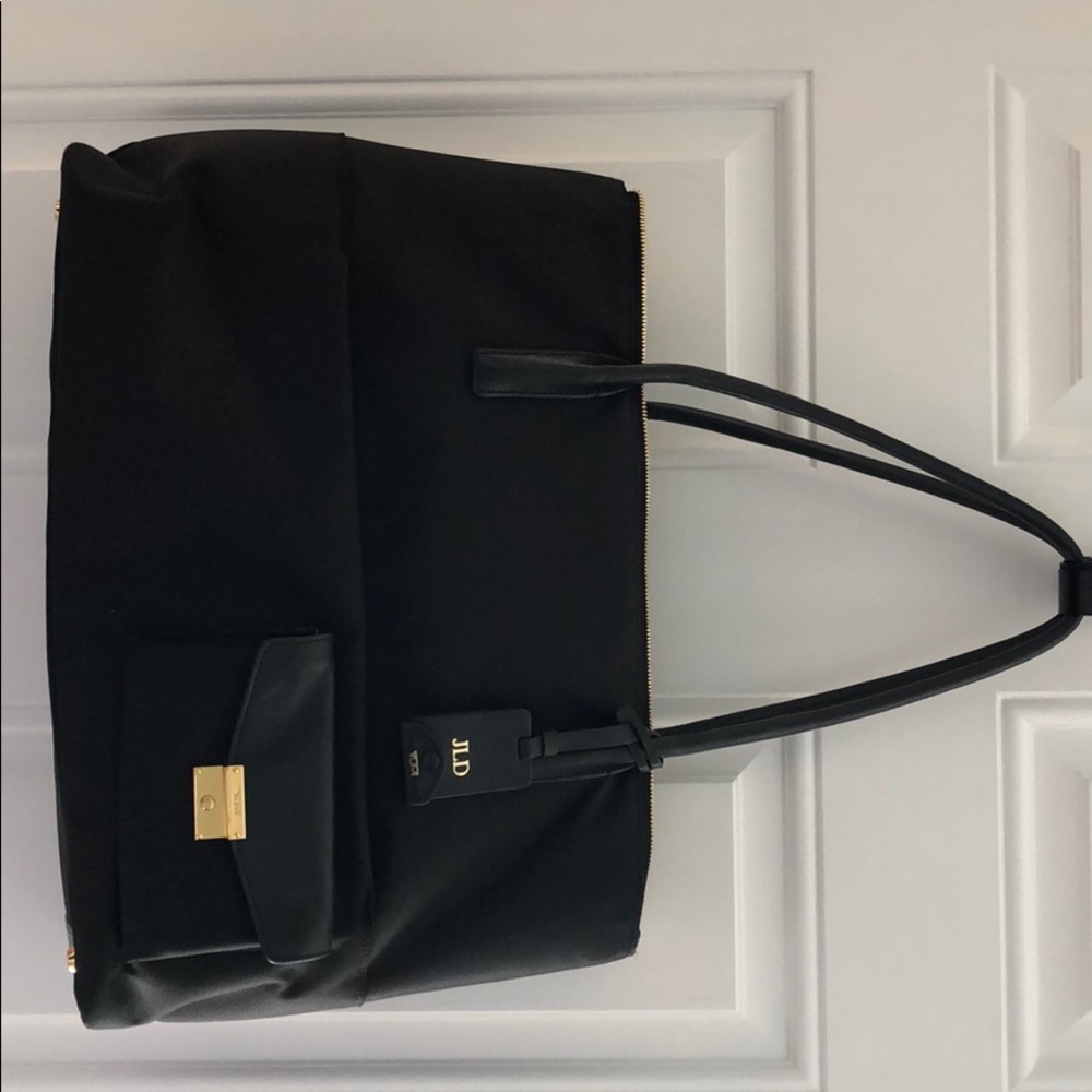 Like New TUMI laptop bag with gold hardware!!